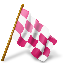 right pink drapeau course