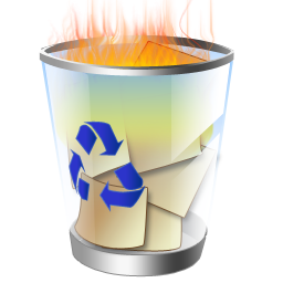 burn dustbin gravure
