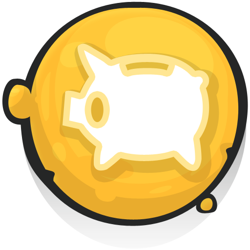 icons piggy bank cochon