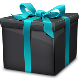 black gift box cadeau