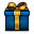 gift box blue cadeau