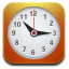 clock orange horloge