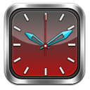 clock red horloge