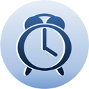 luna blue clock horloge