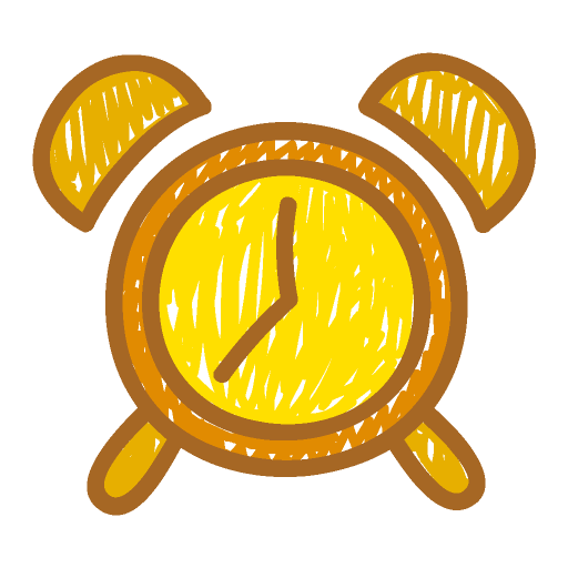 handdrawn clock horloge