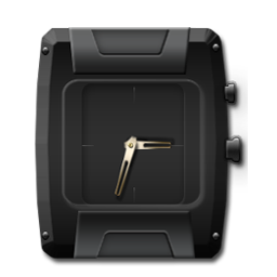 black or clock horloge