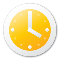 clock yellow horloge