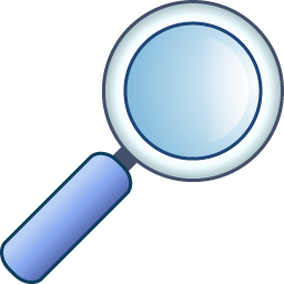 blue magnifier