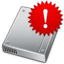 harddrive exclamation