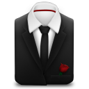 costume manager suit black tie001